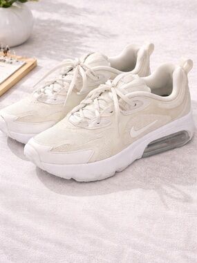 Nike Women's Cream/White Air-Cushioned Sneakers